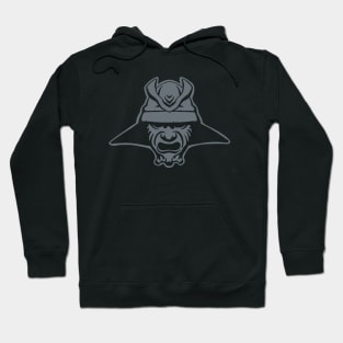 Japanese traditional armored mask: Men-Yoroi. Dark ink Hoodie